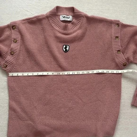 Vivienne Hu VHNY Convertible, Knit, Long Sleeve, Vest, Mauve, Sweater, OS - Picture 10 of 13